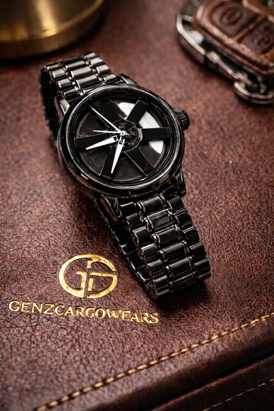 Men's Analog Wheel watch white