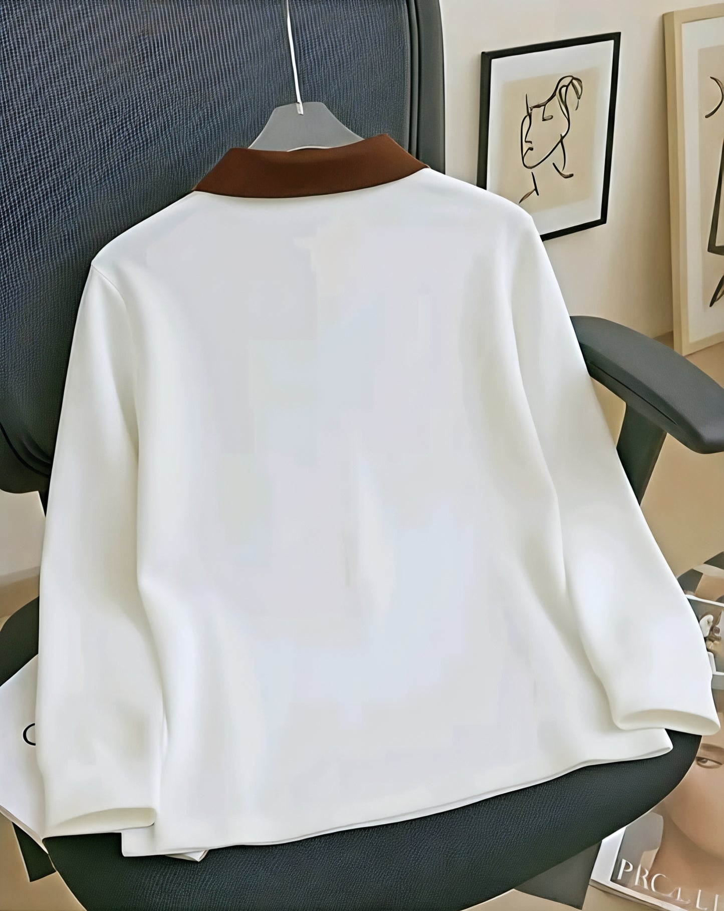 Men's zipper neck premium polo