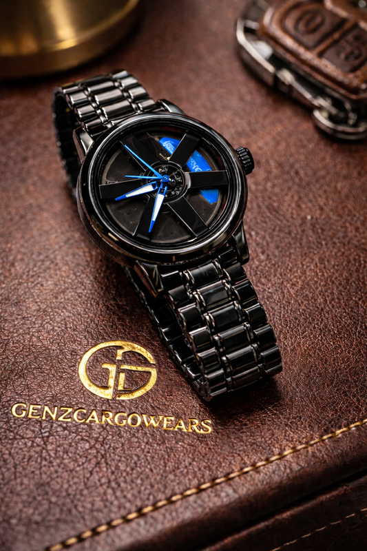 Men's Analog Wheel watch BLUE